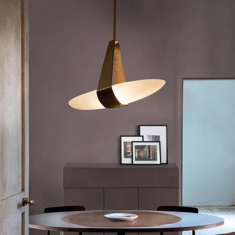 Nordic Leather Light by Afralia™ - Designer Glass Airship Dining Room Bedroom Lamp