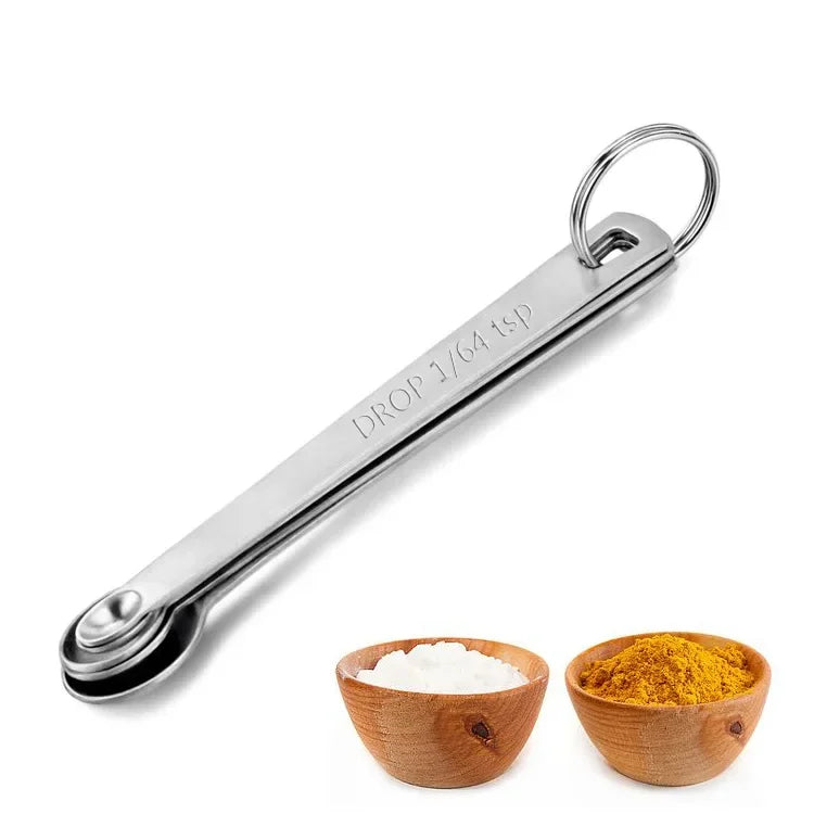 Afralia™ Stainless Steel Small Measuring Spoons Set for Seasoning Dry & Liquid Ingredients