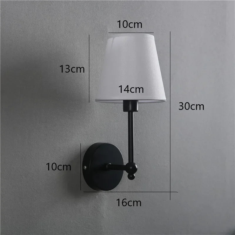 Afralia™ LED Black & Gold Wall Lamp - Luxury Bedroom Lighting Fixtures