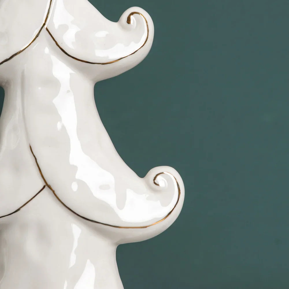 Nordic Ceramic Christmas Tree Figurines by Afralia™