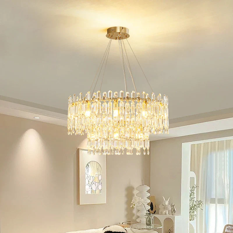 Afralia™ Crystal Ceiling Chandelier: Postmodern Luxury Indoor Lighting for Living Room, Dining Room & Bedroom