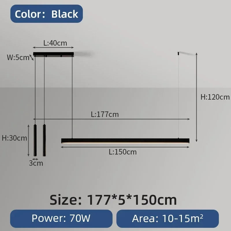 Afralia™ Minimalist Dimmable Chandelier for Dining Kitchen Office Bar Pendant Lighting