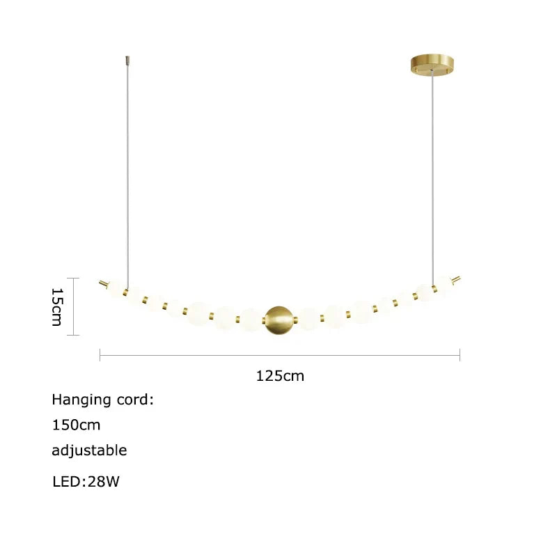 Afralia™ Love Gold Chrome Chandelier LED Suspension Lighting for Dinning Room