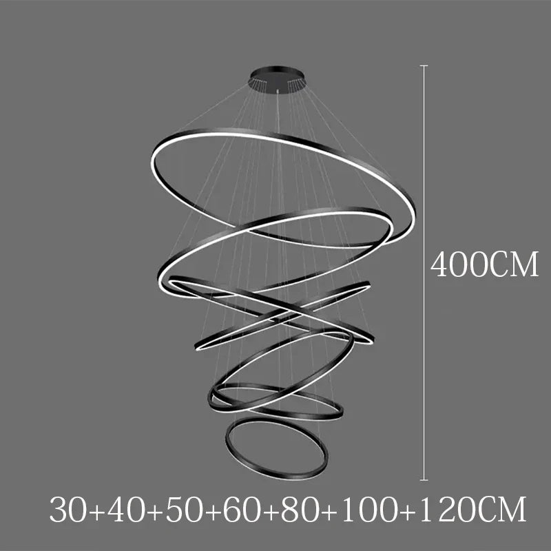 Afralia™ Modern LED Pendant Light for Living Room Dining Room Chandeliers Indoor Lighting