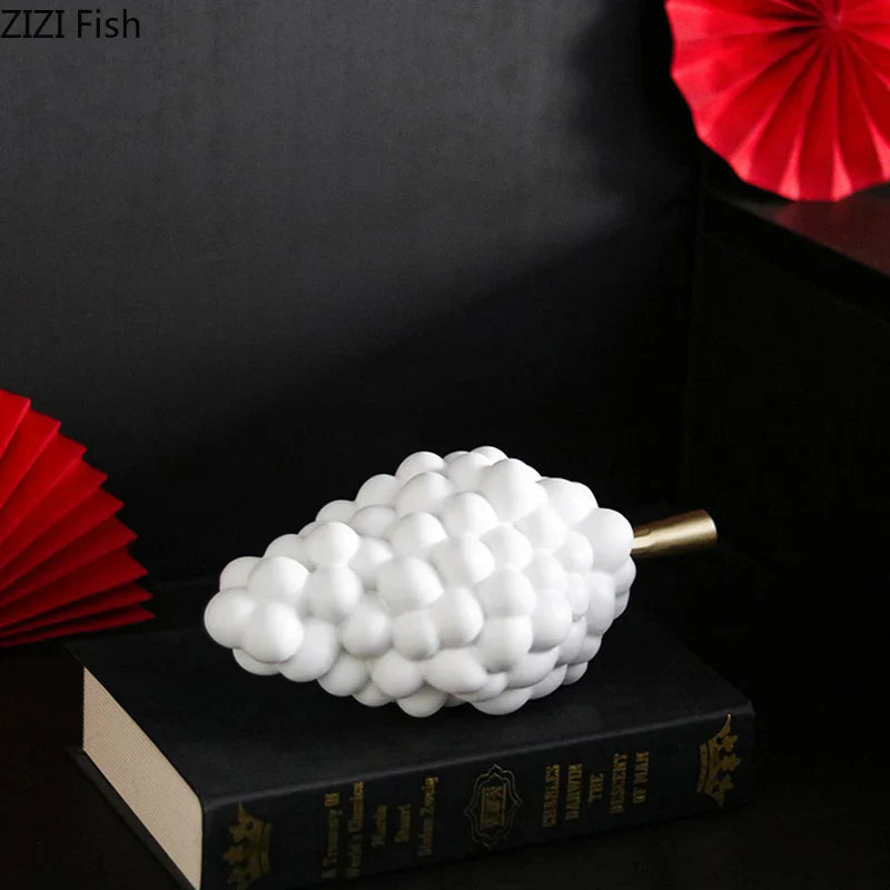 Afralia™ Grape Skewer Crafts Fruits Statue Desk Ornament