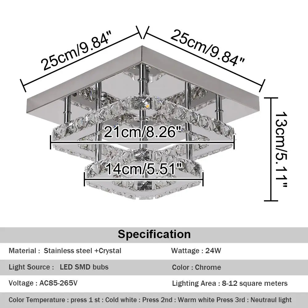 Afralia™ Crystal Ceiling Chandelier: Modern LED Dining Room Pendant Light by Afralia™