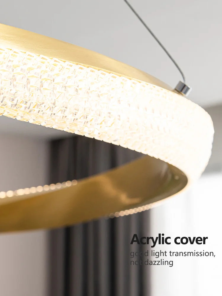 Afralia™ Modern Minimalist Circle Chandelier - Luxury Italian Ring Lamps