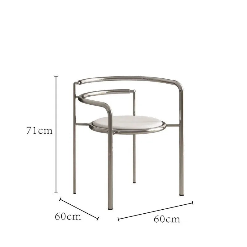 Afralia™ Stainless Steel Modern Living Room Chair Baby Dining Restaurant Hotel Furniture