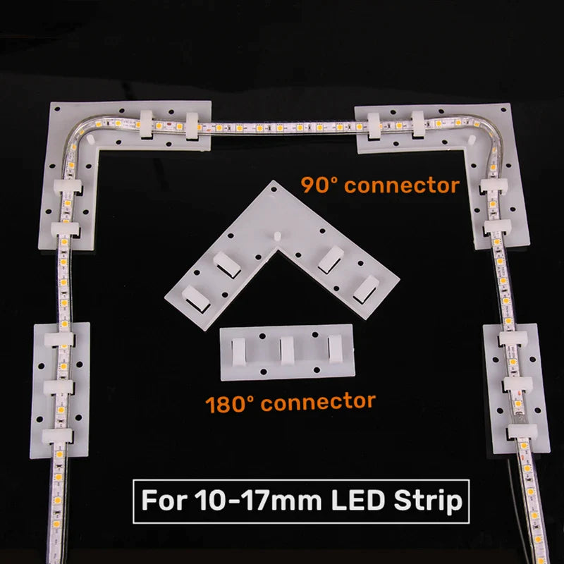 Afralia™ Neon Strip Light Clips - 50pcs Set - Silicone Tube Mount Buckles