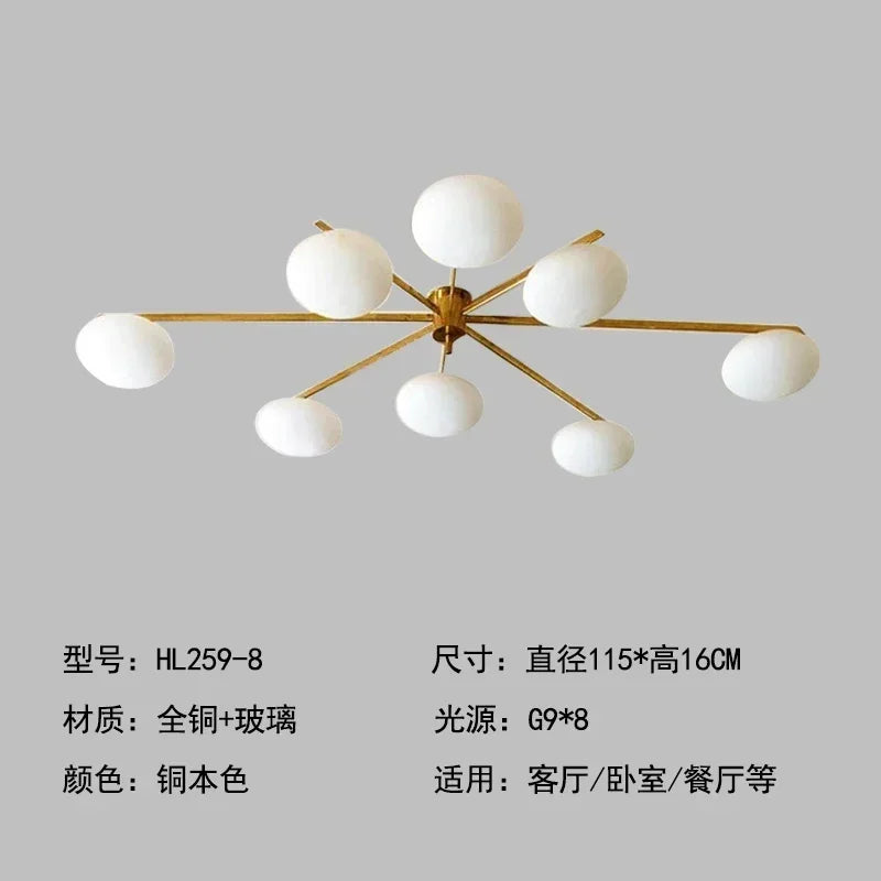Afralia™ Medieval Black/Gold Lustre Copper Ceiling Light LED G9 Modern Fixture