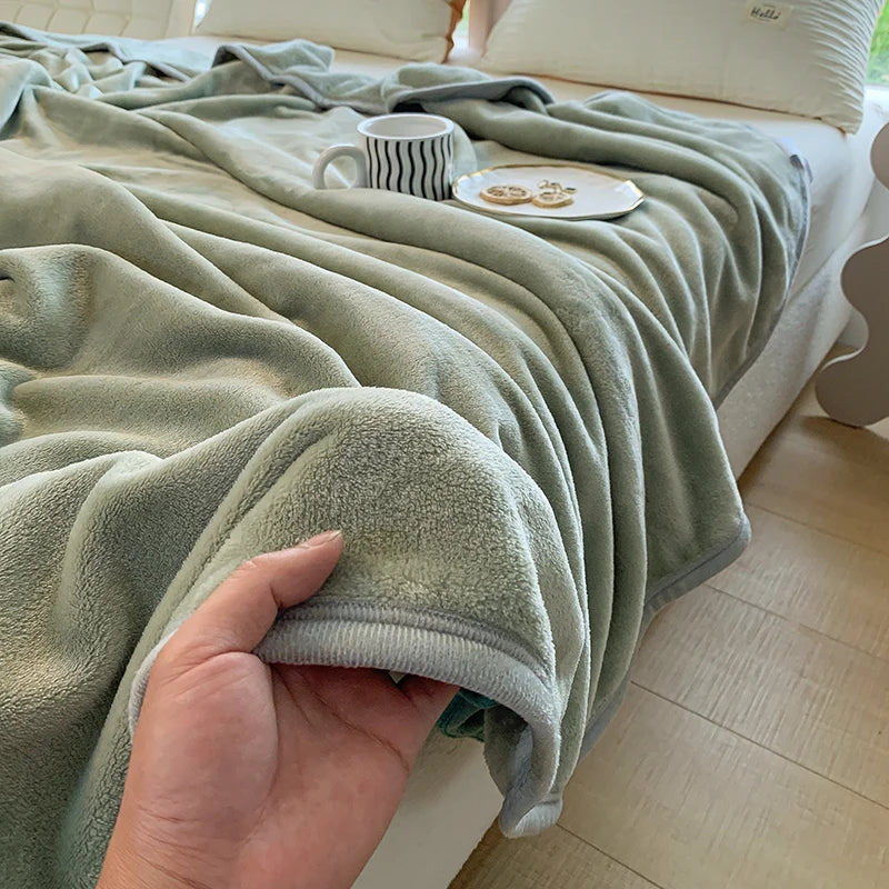 Afralia™ Coral Velvet Summer Blanket: Extra Soft, Skin-friendly, Machine Washable