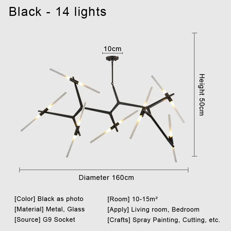 Afralia™ Glass LED Chandelier Ceiling Light for Modern Nordic Design Home Decor