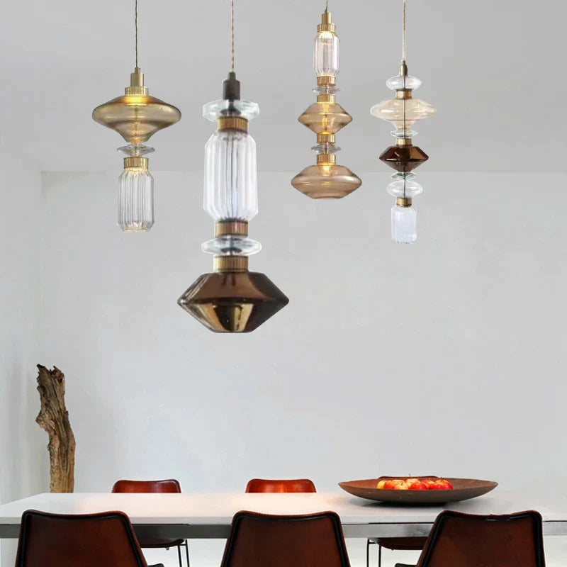 Afralia™ Glass Chandelier: Elegant Lighting for Home, Restaurant, Bar, and Study Room