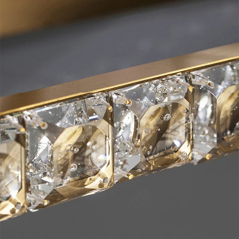 Afralia™ Modern LED Crystal Ceiling Chandelier for Living Room Bedroom Hotel Villa