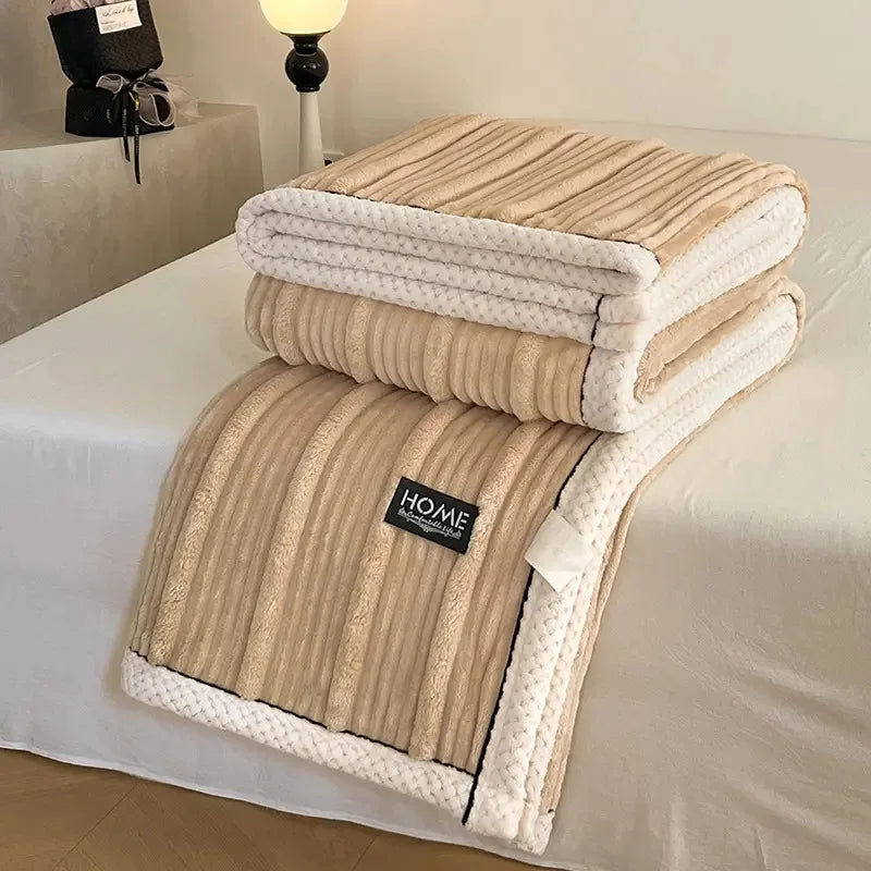 Afralia™ Cozy Faux Rabbit Plush Blanket for Autumn/Winter - Soft Milk Velvet Nap Blanket