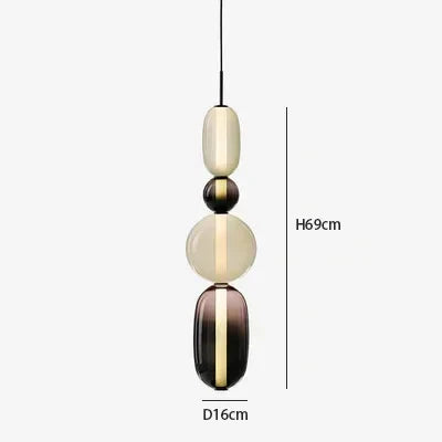Afralia™ Candy Glass Ceiling Hanging Chandelier for Loft Living Room