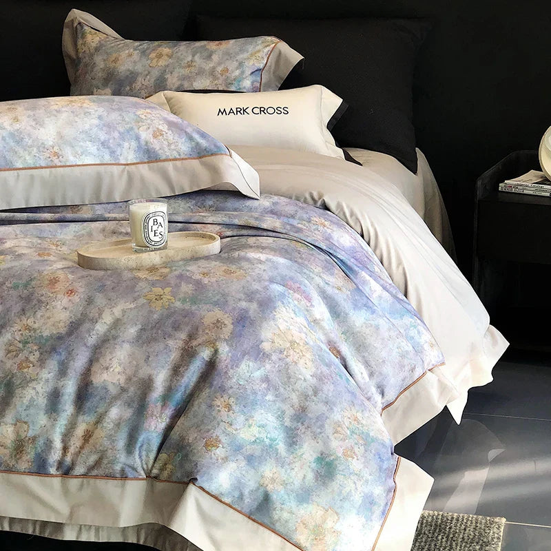 Afralia™ Egyptian Cotton Bedding Sets for Queen King Ru Size Bed Linens