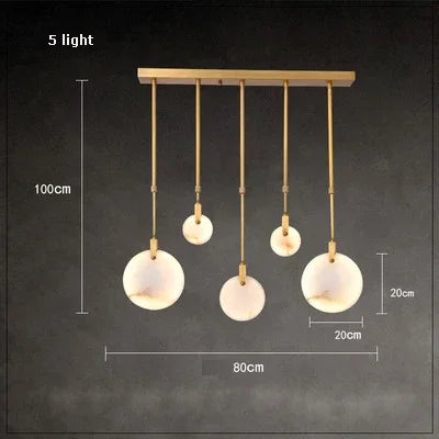 Afralia™ Gold Marble Design Chandelier Lighting for Home Decor