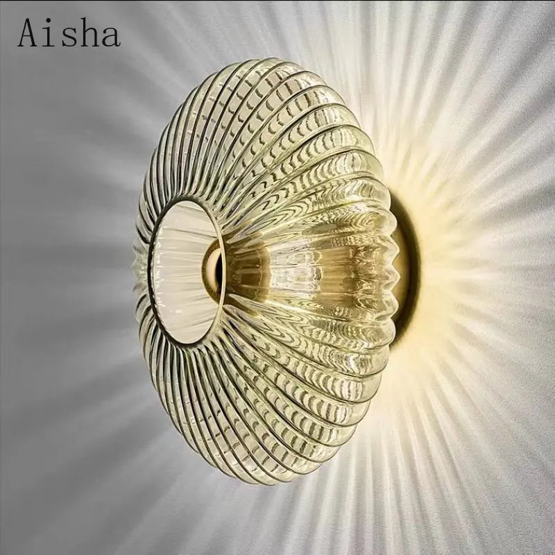 Afralia™ Nordic Glass Wall Lamp for Living Room Bedroom Hotel Atmosphere Sconces