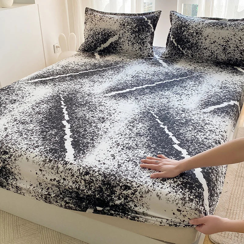 Afralia™ European Brushed Cotton Fitted Sheet for Full Size Mattress