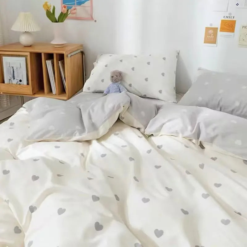 Afralia Checkerboard Pattern Duvet Cover Set - Stylish and Cozy Bedding Kit for Bedroom