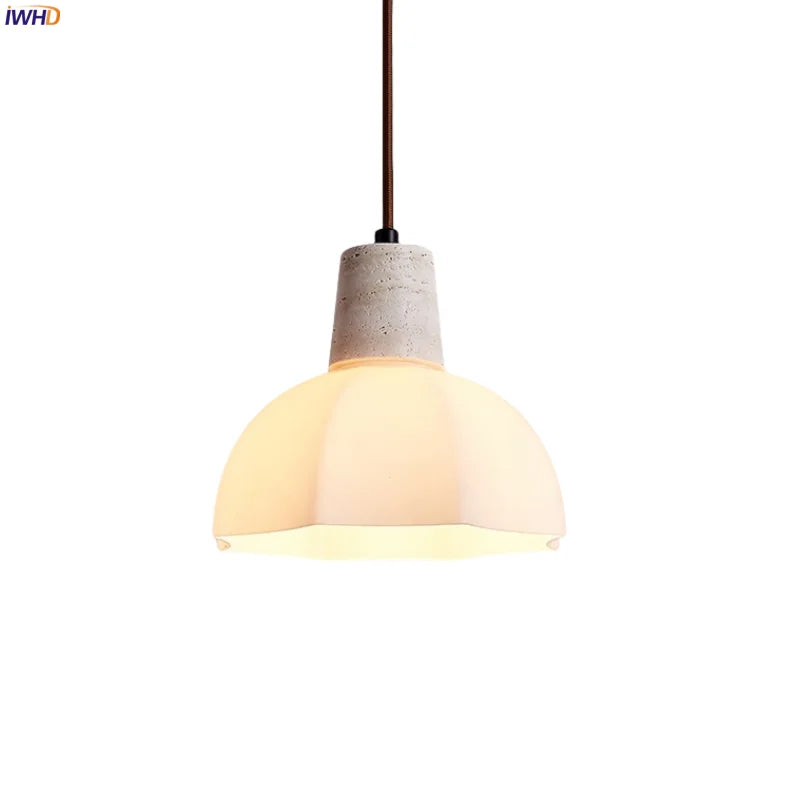 Afralia™ White Glass LED Pendant Lamp for Living Room & Dining Table