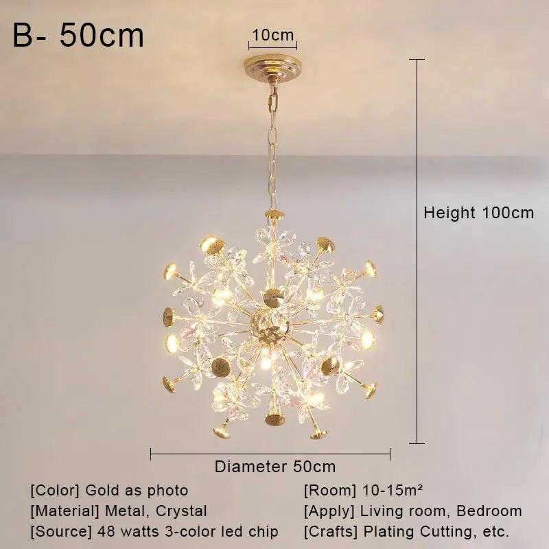 Afralia™ Crystal LED Ceiling Pendant Chandelier for Home Decoration and Lighting