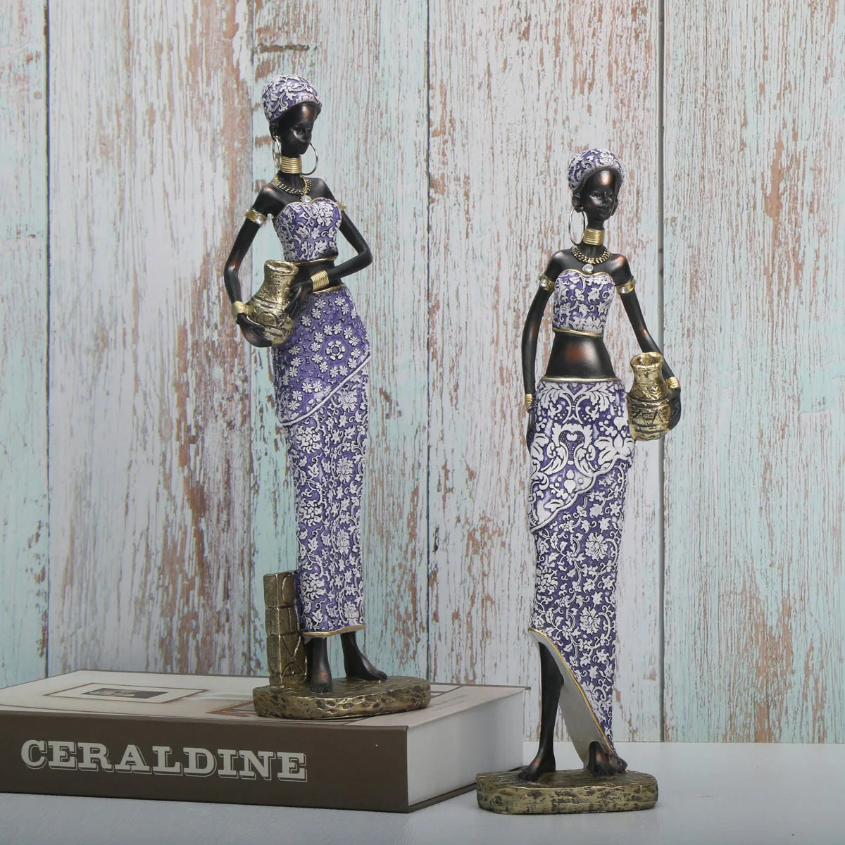 Afralia™ African Woman Sculpture: Realistic Home Decor Figurine