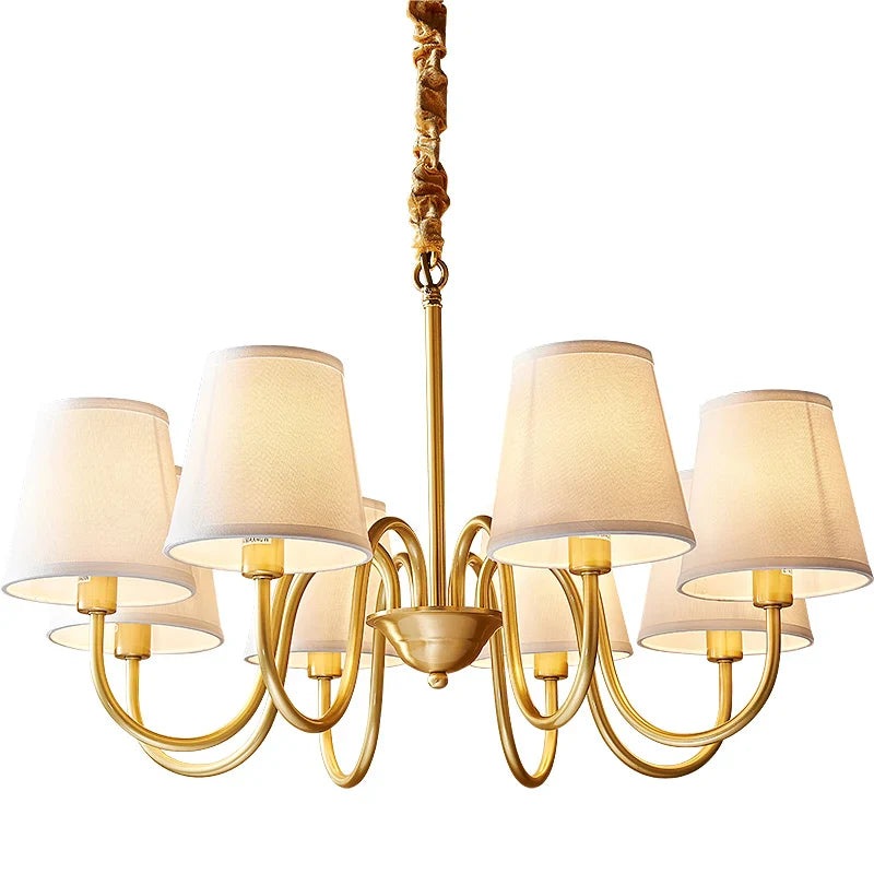Afralia™ Copper American Chandelier: Modern Luxury for Living Room, Bedroom, and Restaurant