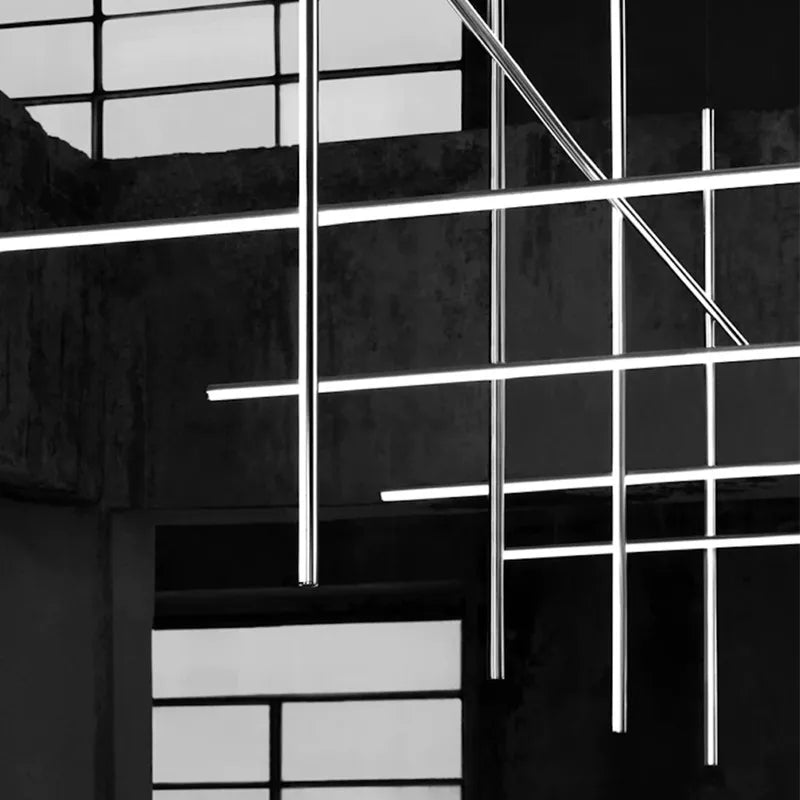 Afralia™ Square Chandelier Modern Lighting for Hotel Dinning Room Decor