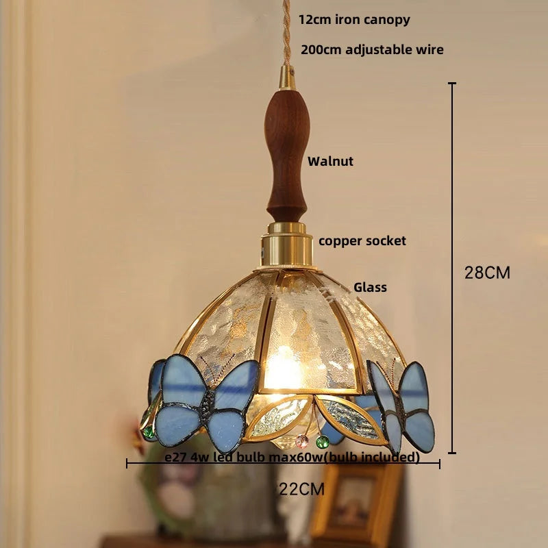 Afralia™ Pink Glass LED Pendant Light, Nordic Modern Design, Adjustable Hanging Lamp