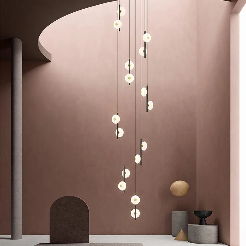 Afralia™ LED Oval Chandelier for Modern Indoor Lighting in Bedroom and Living Room