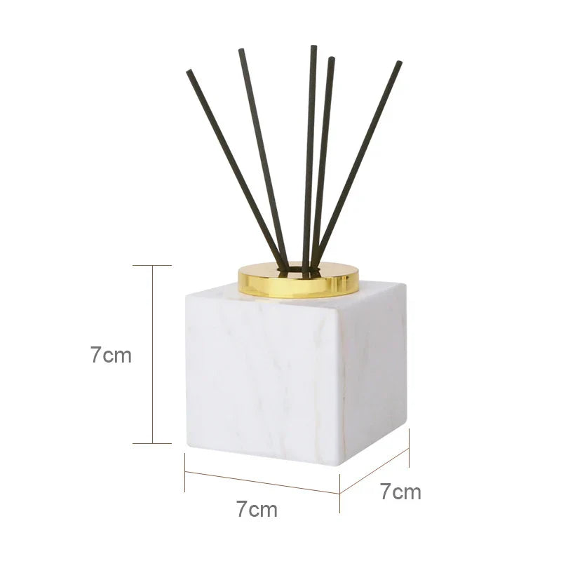 Afralia™ Volakos White Marble Bathroom Set: Soap Dispenser, Makeup Rack, Vanity Tray