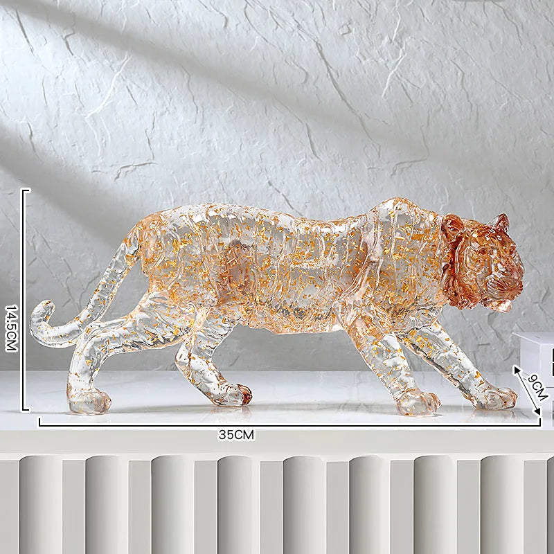 Afralia™ Resin Animal Sculpture Golden Gradient Home Decor Ornament