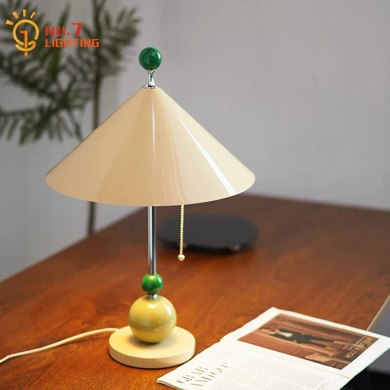 Afralia™ Colorful LED Umbrella Table Lamp for Living Room, Bedroom - Dopamine Design