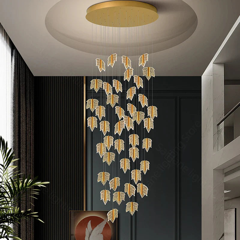 Afralia™ Tree Leaf Modern Chandelier for Living and Dining Room Decor