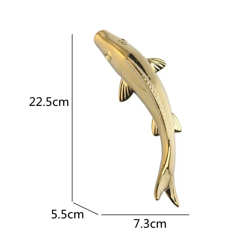 Afralia™ Ceramic Goldfish Lotus Leaf Wall Decoration Set