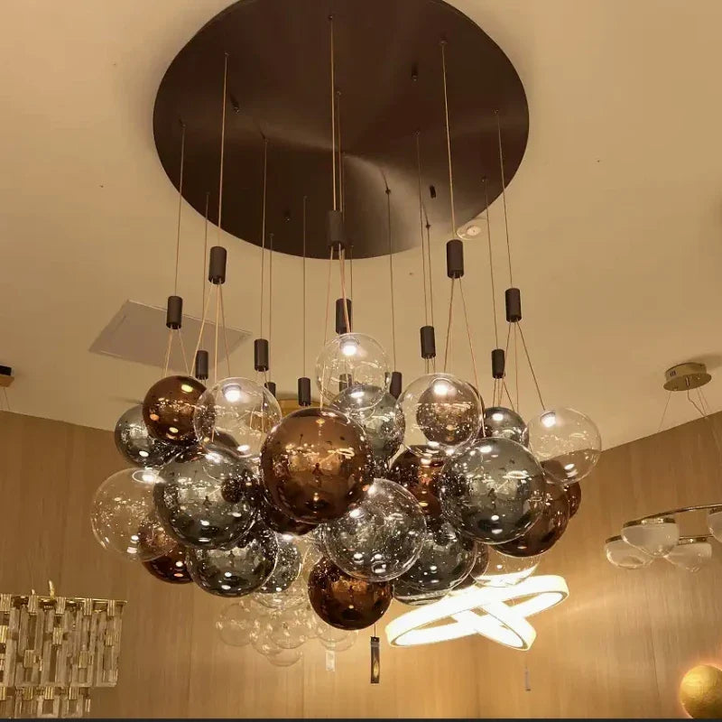 Afralia™ Nordic Glass Ball LED Pendant Lights for Home Decor & Interior Lighting