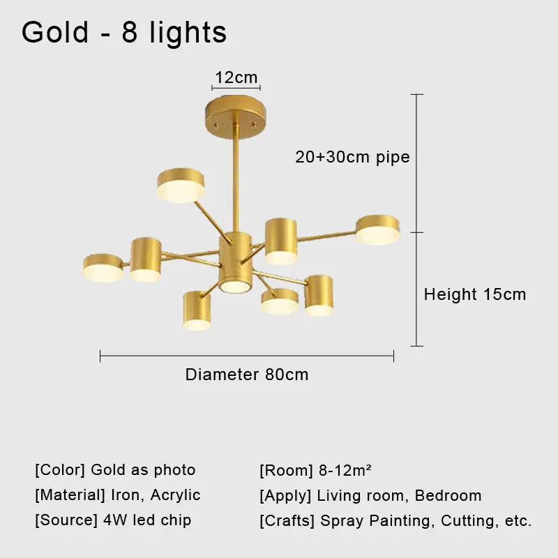Afralia™ Modern LED Ceiling Chandelier for Living Room Home Decor