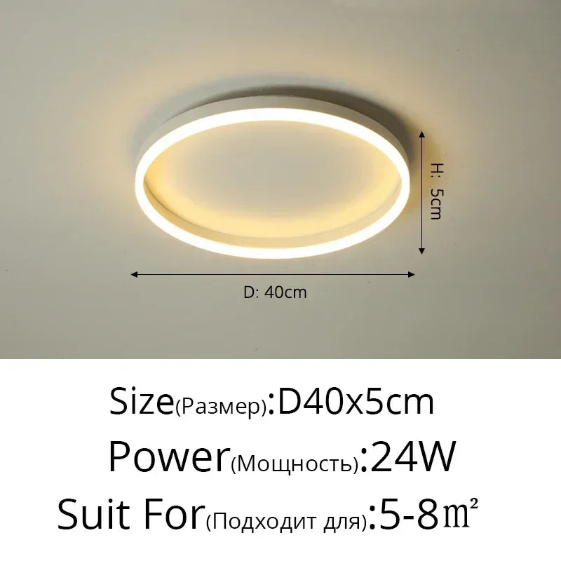 Afralia™ Circular LED Ceiling Lights for Home Decor and Indoor Lighting