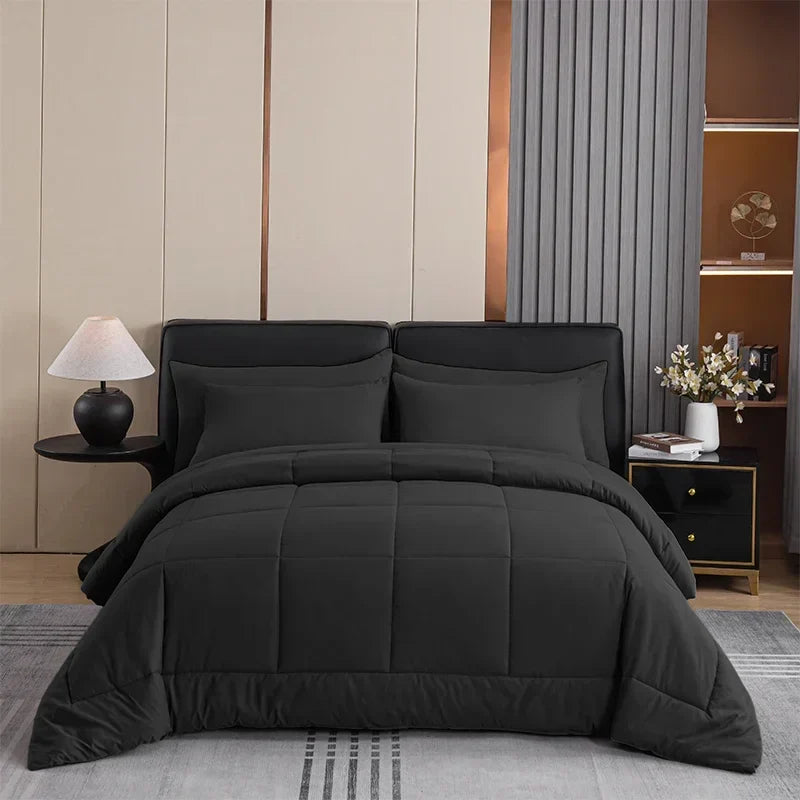 Afralia™ King Size Quilted Comforter: Soft, Breathable, Durable, Machine Washable Blanket