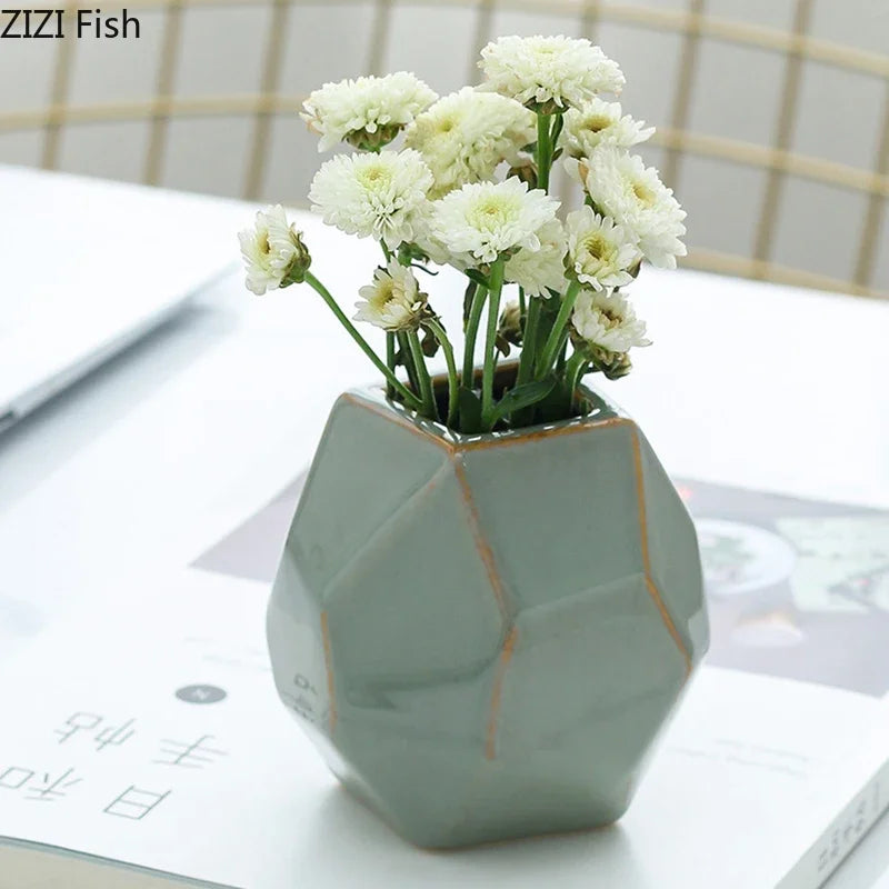 Afralia™ Ceramic Hydroponic Vase for Creative Desk Decor and Floral Arrangement