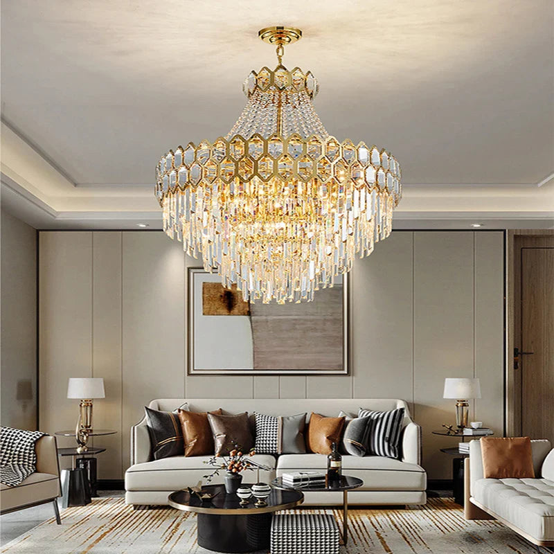 Afralia™ Deluxe Crystal LED Pendant Lamp - Elegant Home Decor Lighting