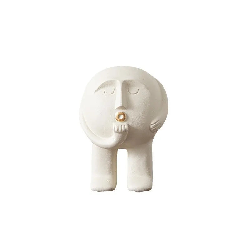 Afralia™ Resin Caring Person Figure Sculpture Home Decor Figurine