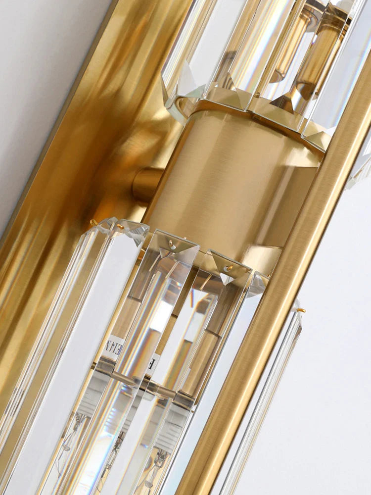 Afralia™ Crystal Wall Light: Minimalist Bedside Loft Wall Sconce for Living Room