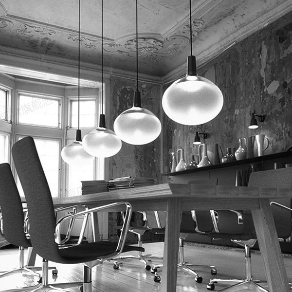 Afralia™ White Glass Chandelier Lighting Hanging Lamp for Dinning Room Staircase