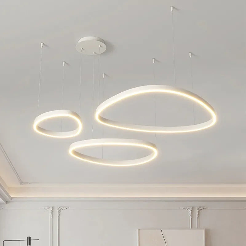 Afralia™ Nordic Living Room Irregular LED Pendant Lights, Minimalism Design