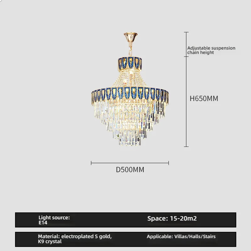 Afralia™ Crystal Chandelier: Luxurious Modern Living Room Villa Light Fixtures