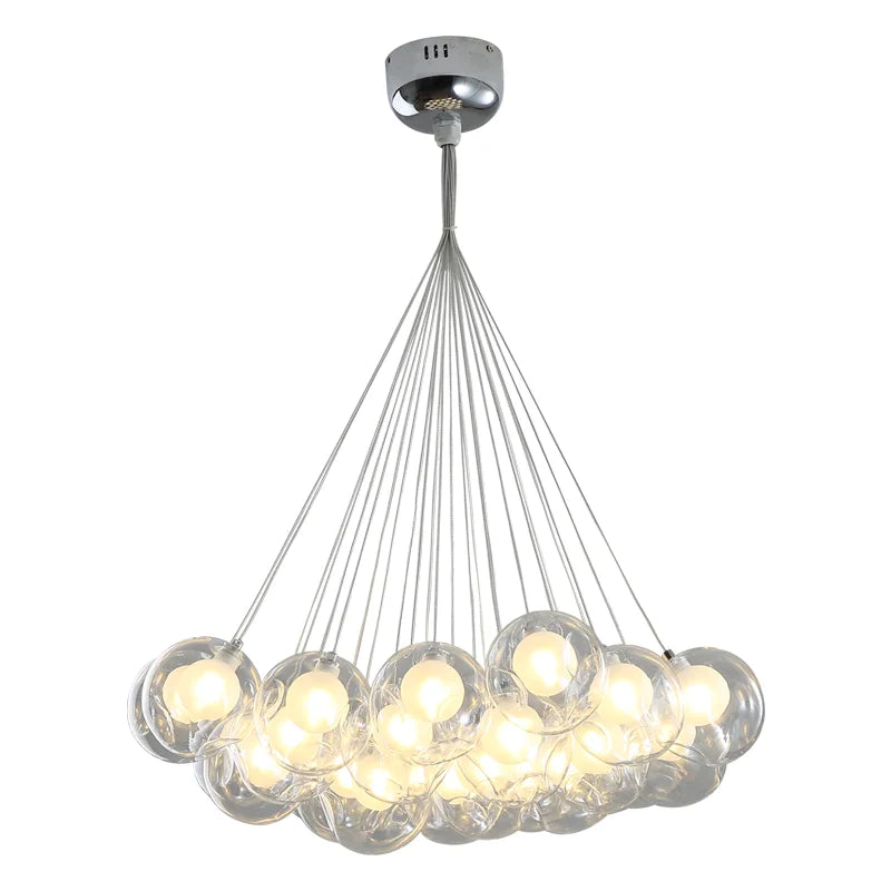 Afralia™ Glass Ball LED Chandelier: Modern Nordic Style Lighting for Home Decoration