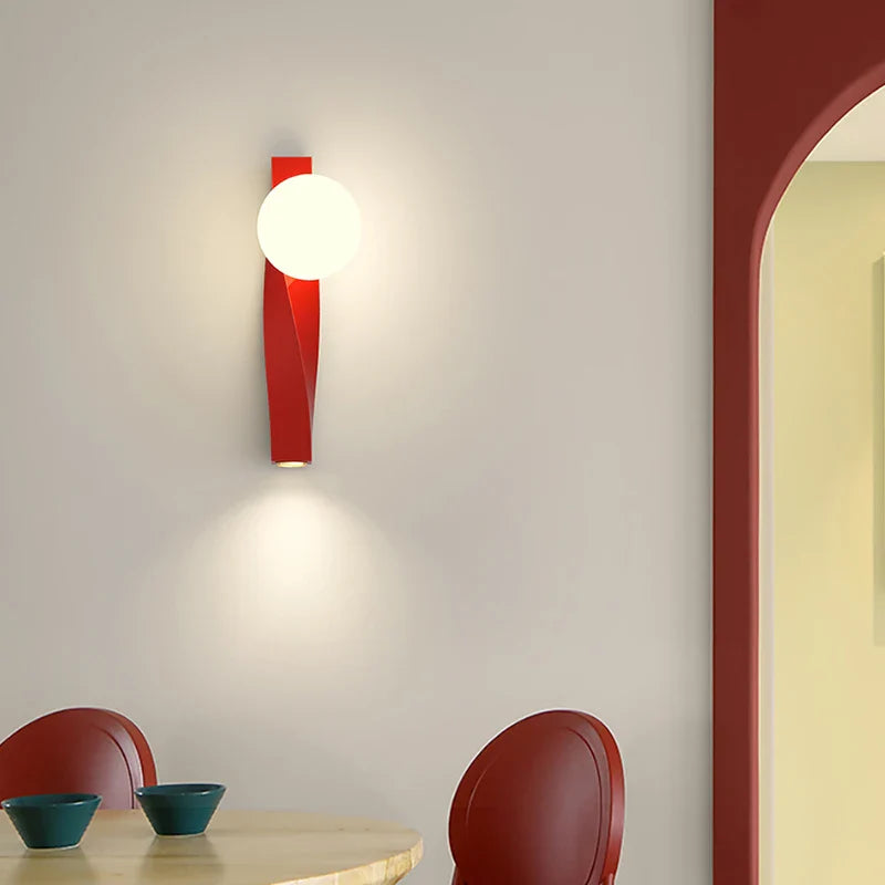 Afralia™ Modern Minimalist Cream Wind U-shaped Bedside Wall Lamp